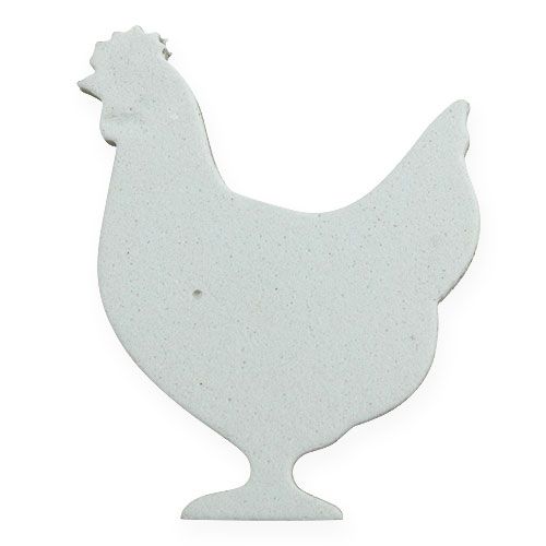 Floristik24 Streudeko Ostern Huhn, Hase Weiß 4cm 96St