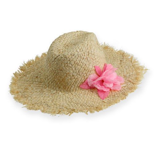 Strohhut mit Blume Ø40cm
