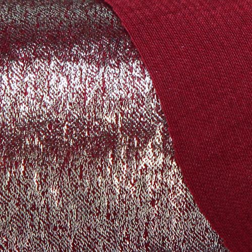 Floristik24 Tischband Dekoband Bordeaux Gold Fransen B28cm L2,5m