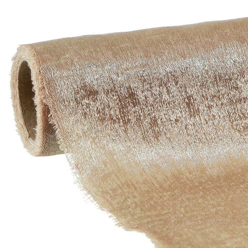 Tischband Gold Beige Ausgefranst Vintage B47cm L1,5m