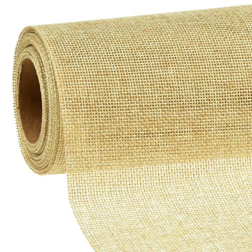 Artikel Tischläufer Natur mit Jute, Dekostoff 29×450cm - Elegantes Tischband für Ihre Festliche Dekoration
