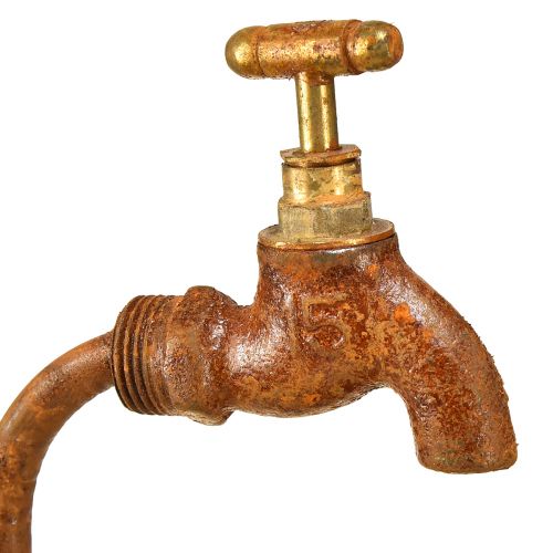 Floristik24 Übertopf Edelrost Deko Metall Mit Wasserhahn H25/37/43cm Set von 3 St