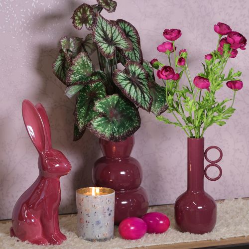 Artikel Vase modernes kunstvolles Design langem Hals und runden Griffen für stilvolle Innenräume 24cm