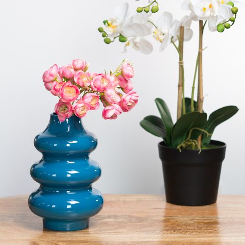Artikel Vase Wohnaccessoire mit wellenförmiger Oberfläche für modernes Ambiente 23cm