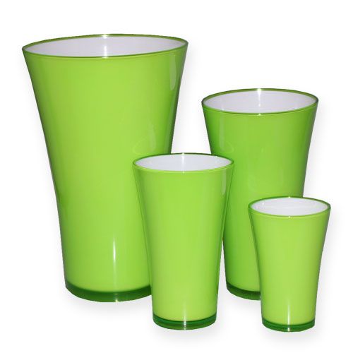 Artikel Plastik Vase „Fizzy“ Apfelgrün, 1St