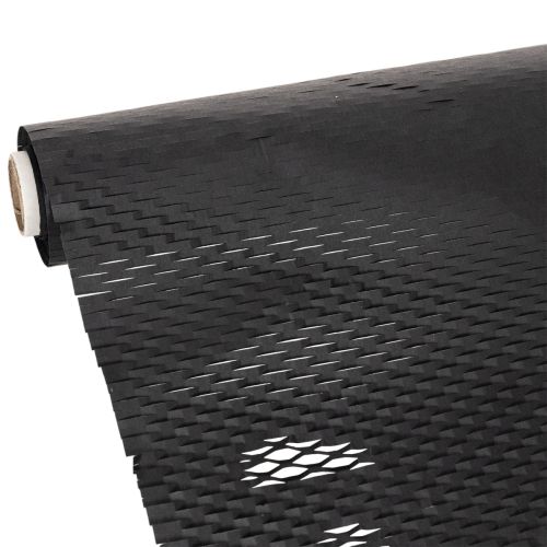 Schwarze Wabenpapier Rolle 50 cm x 5 m für Basteln und Verpacken