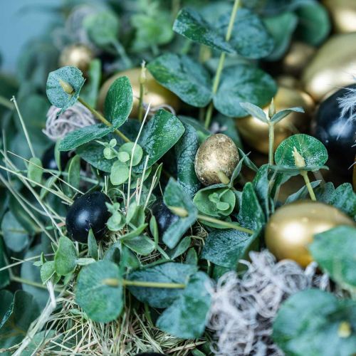 Artikel Wachtelei als Deko Leer Gold 3cm 50 St