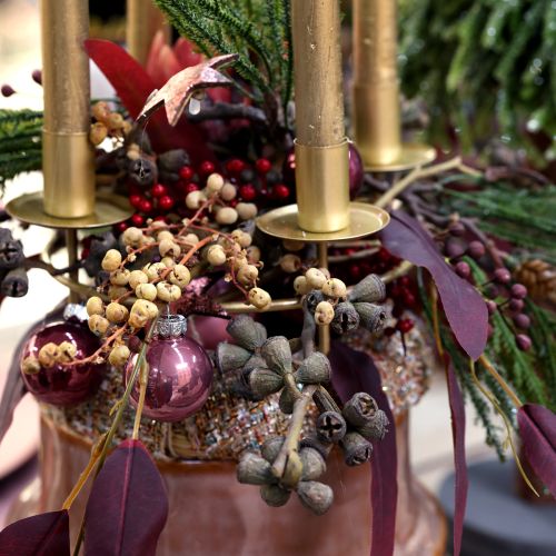 Weihnachtskugeln Glas Mini Berry Beige Rosa Ø3cm 22 St | Floristik24.ch
