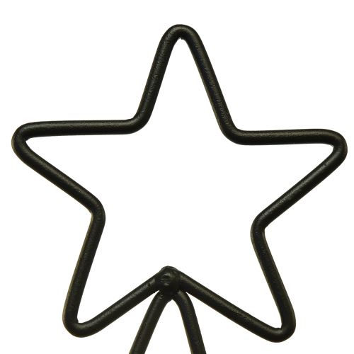 Floristik24 Weihnachtsbaum aus Metall mit Holz-Dekotablett, 98,5cm - Moderne Weihnachtsdeko