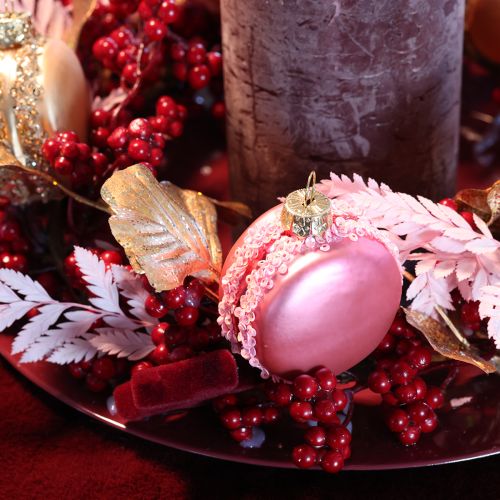 Weihnachtsbaumschmuck Glasanhänger Macaron 6 cm Pastelltöne 6-teilig | Floristik24.ch
