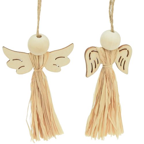 Floristik24 Weihnachtsengel Christbaumschmuck Engel Bast 11cm 12 St