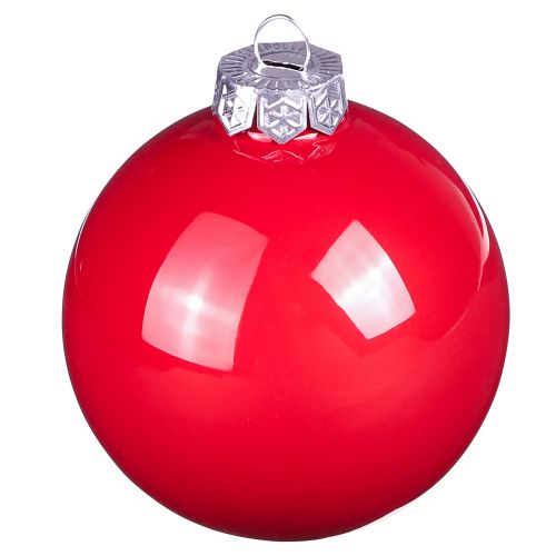 Artikel Weihnachtskugeln Rot Glanz Glas Baumkugeln Ø7,5cm 12 St