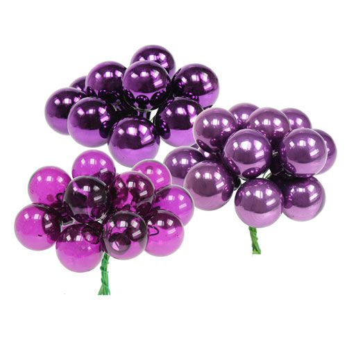 Floristik24 Spiegelbeeren Violett Mix Ø25mm 140St