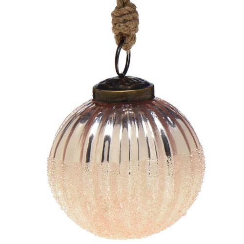 Floristik24 Weihnachtskugeln Glas Vintage Rosa Glaskugeln Ø7cm 6St