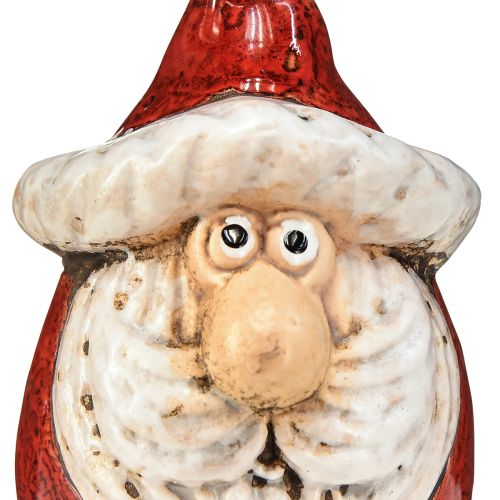 Floristik24 Niedliche Keramik Weihnachtsmann Figur, Rot-Weiß, 10cm – Perfekte Weihnachtsdeko – 4 St