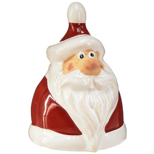 Floristik24 Keramik Weihnachtsmann Figur, Rot-Weiß, 6,4cm – Festliche Weihnachtsdeko – 6 St