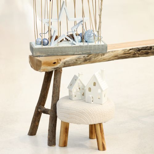 Artikel Windlicht Haus Keramik Tischdeko Advent Weiß H18cm