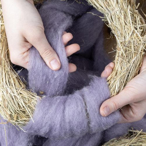 Artikel Wollband Helllila 10m Dekowolle für Floristik & Basteln