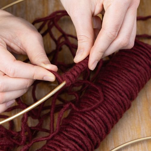 Artikel Wollkordel Bordeaux 55m Schnur Floristik Basteln DIY