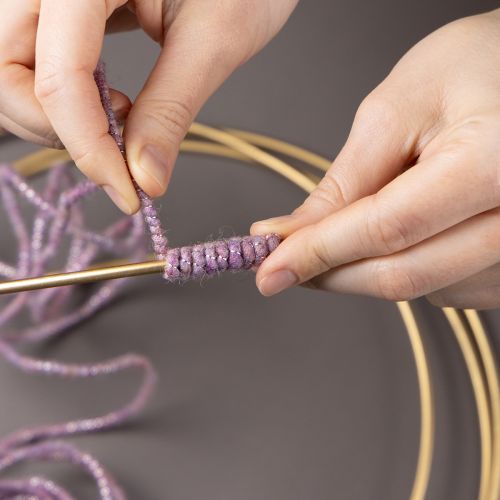 Artikel Wollkordel Rosa Goldfaden 5m x 5mm mit Draht für Deko und Basteln