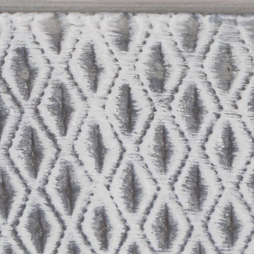 Zinkschale eckig mit Rautenmuster, 26cm x 15,5cm, grau, Metall | Floristik24.ch