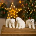 Eisbär Deko Figuren stehend und sitzend Weiß 16/20cm 3St | Floristik24.ch