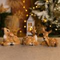 Reh Deko Rehkitz Figur liegend Tischdeko 13×6,5×12cm 3St | Floristik24.ch