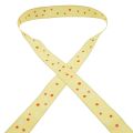 Floristik24 Geschenkband mit Punkten Schleifenband Gelb 25mm 18m
