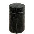 Floristik24 Schwarze Kerzen Durchgefärbt Stumpenkerzen 50x100mm 4 St