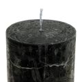 Schwarze Kerzen Durchgefärbt Stumpenkerzen 50x100mm 4 St | Floristik24.ch