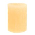 Floristik24 Kerzen Apricot Hell Durchgefärbte Stumpenkerzen 60×80mm 4St