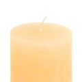 Floristik24 Kerzen Apricot Hell Durchgefärbte Stumpenkerzen 60×80mm 4St