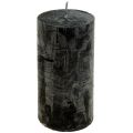 Floristik24 Schwarze Kerzen Durchgefärbte Stumpenkerzen 60x100mm 4 St
