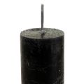 Stabkerzen durchgefärbt Schwarze Kerzen 34×240mm 4 St | Floristik24.ch