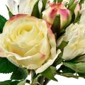 Floristik24 Kunstrosen Gelb Künstliche Rosen Deko Strauß 29cm 12St