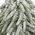 Floristik24 Mini Weihnachtsbaum Trio auf Holzscheit Weihnachtsdeko 28cm