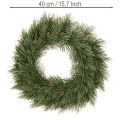 Kranz aus Kunststoff mit Nadelzweigen und Zapfen 40cm grün | Floristik24.ch