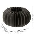 Wabenpapier Kürbis aus Papier, dunkelgrau, 24 cm, 4er-Set | Floristik24.ch