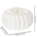 Wabenpapier Kürbis rund 24 cm weiss für Trockenblumen und Herbstdeko, 4 Stück | Floristik24.ch