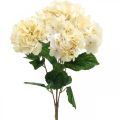 Floristik24 Hortensien Strauß Kunstblumen Gelb 5 Blüten 48cm