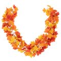 Floristik24 Künstliche Ahornblatt-Girlande 170 cm in Rot-Orange-Gelb für Herbstdekoration im Innenbereich
