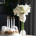 Künstliche Amaryllis Weiss mit Stiel 50cm für Advent und Weihnachten | Floristik24.ch