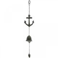 Floristik24 Aufhänger Anker Glocke, Maritime Deko Windspiel, Gusseisen L47,5cm