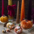 Deko Tannenbaum schlank mit Holzfuss 40cm in Senfgelb 3er-Set | Floristik24.ch