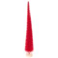 Floristik24 Deko Tannenbaum schmal künstlich Rot mit Holzsockel 40 cm 3er-Set