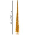 Deko Tannenbaum 80cm Kunststoff Senfgelb mit Holzfuss | Floristik24.ch