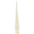 Floristik24 Tannenbaum Dekobaum aus Kunststoff mit Holzfuss, 40 cm, weissgrau, Set mit 3 Stück für saisonale Dekoration
