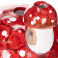 Dekoratives Pilzhaus aus Keramik für Teelicht, handbemalt, 21 cm, Rot-Weiss | Floristik24.ch
