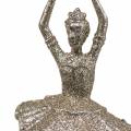 Floristik24 Christbaumschmuck Ballerina Champagner Glitter 18cm 6St