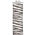 Geschenkband Polyester Zebramuster 25mm x 20m Schwarz-Weiss | Floristik24.ch